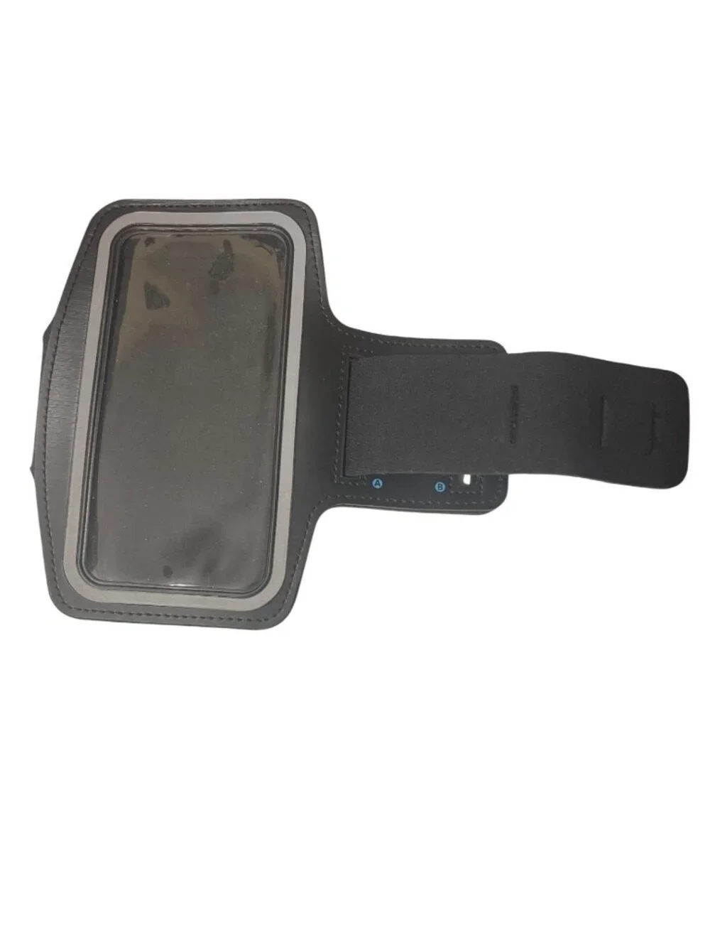 Adjustable Black & Blue Smartphone Armband Transparent Touch Screen Cover